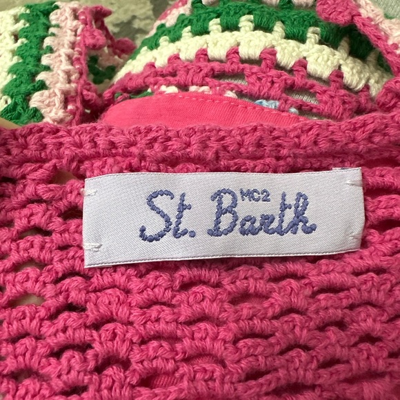 MC2 Saint Barth Multi Color Crochet Top and Shorts Size M/L - Picture 6 of 7